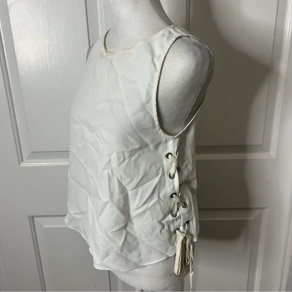 RAG & BONE Eliza Lace Side Boxy Tank Top (size XS) - Picture 3 of 5